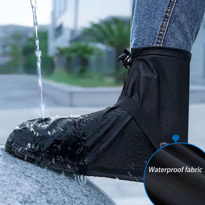 Waterproof Reusable Anti-Slip Over Shoes Boot Covers Size 40-42 Black 1 Pair.