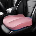 Memory Foam Car Seat Cushion 42x42x10cm Pink - Comfortable Support for Auto Seats.