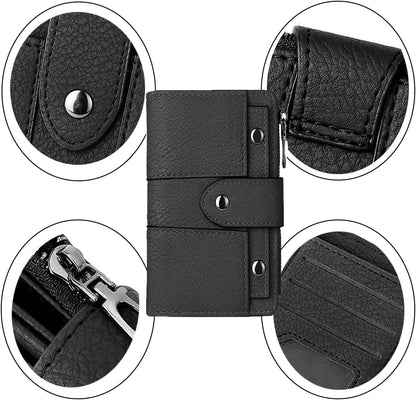 Women's Faux Leather Wallet Light Grey Coin Purse Card Holder.