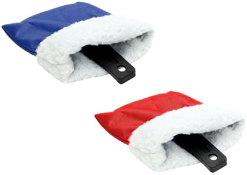 2 in 1 Car Ice Scraper and Window Cleaner Set Red and Blue 2 Pieces.