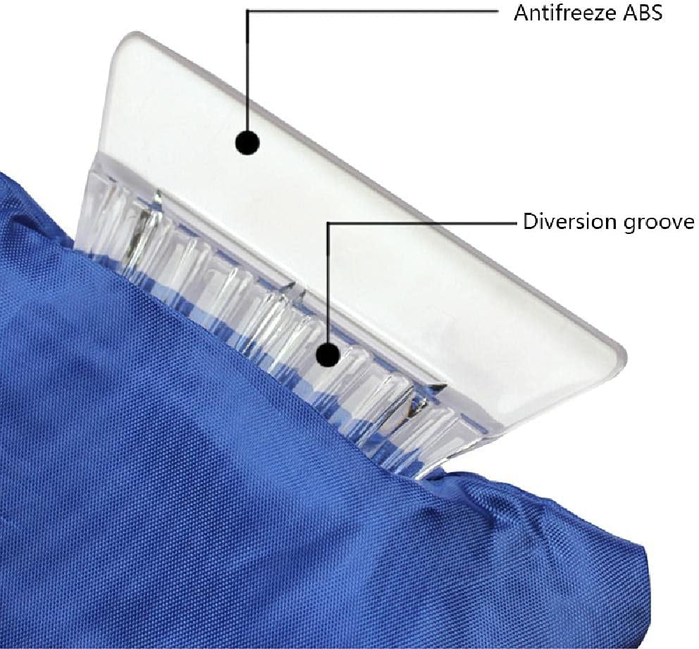 2 in 1 Car Ice Scraper and Window Cleaner Set Red and Blue 2 Pieces.