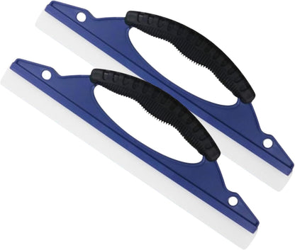 Blue Ice Scrapers 2 Pack - Windshield Ice Scraper for Car Windows - Snow and Ice Removal Tool.