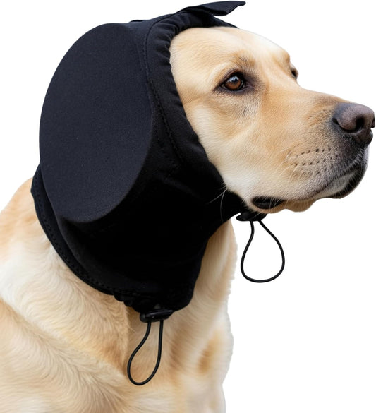 Dog Ear Muffs Soundproofing Hearing Protection Warm S Black 1 Piece.