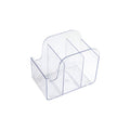 Multifunctional Transparent Desk Organizer with 3 Compartments - Pen Holder and Stationery Storage for Office Supplies