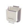 Wall-Mounted Foldable Kitchen Cabinet Door Bin 22x20x12cm 3-in-1 Space-Saving Grey.