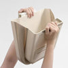Wall-Mounted Foldable Kitchen Cabinet Door Bin 22x20x12cm 3-in-1 Space-Saving Grey.