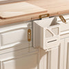 Wall-Mounted Foldable Kitchen Cabinet Door Bin 22x20x12cm 3-in-1 Space-Saving Grey.