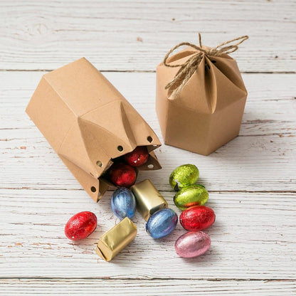 9 Pack Kraft Paper Gift Boxes with Jute String for Treats Party Wedding Favors