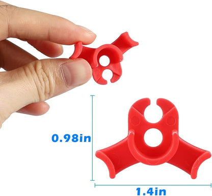 40 Pcs 90 Degree Plant Trainers Reusable Support Clips for Tomatoes Fruit Trees Greenhouse Use Red