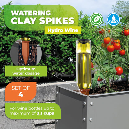 4-Pack Self-Watering Terracotta Plant Watering Stakes Automatic Drip Irrigation System for Indoor Outdoor Plants Vacation Plant Care