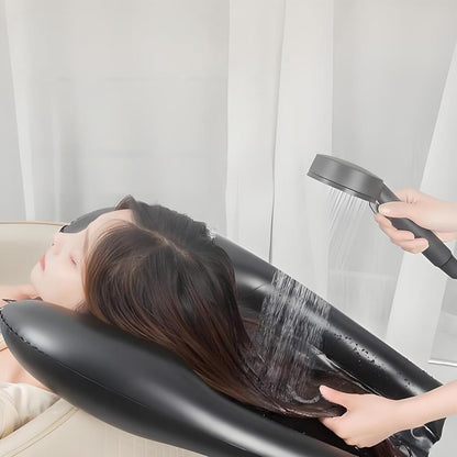 Portable Shampoo Basin - Comfortable Hair Care Without Bending - Ideal for Limited Mobility - Black - Set of 1.