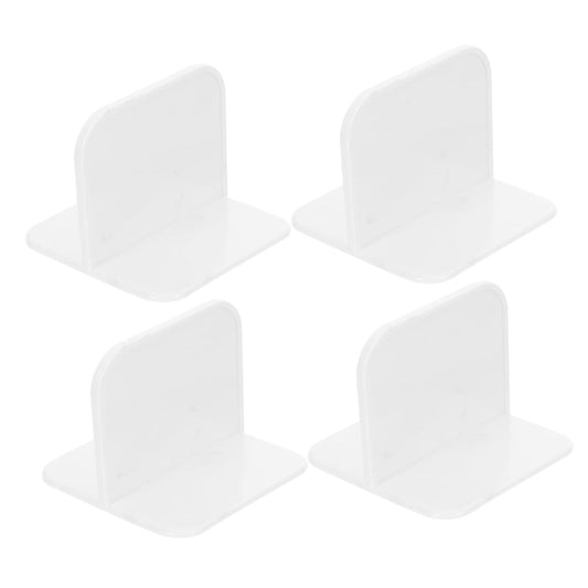 4-Piece White Anti-Slip Fence Base Stabilizer Set for Fence Support and Safety.