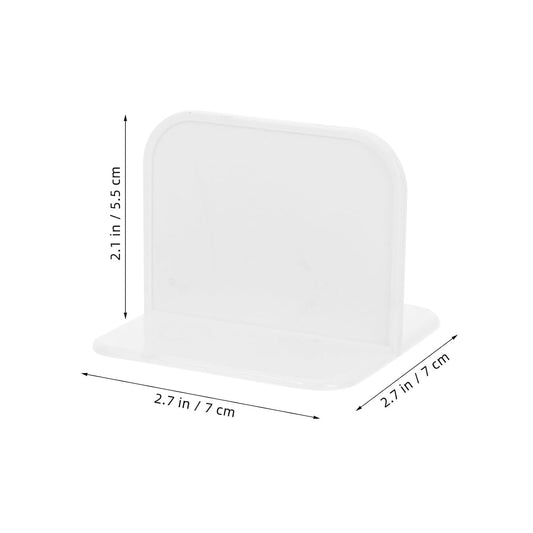 4-Piece White Anti-Slip Fence Base Stabilizer Set for Fence Support and Safety.