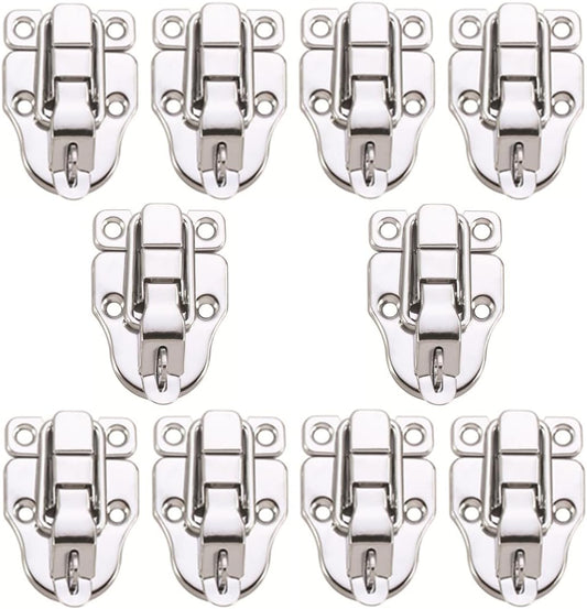 10 Pack Silver Hasp Locks 59mm with Screws Universal Chest Hardware Secure Locking Solution.
