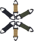 6-Piece Triangular Carabiner Hooks Set 3 Colors Multi-functional for Keys Outdoor Use and Organizing.