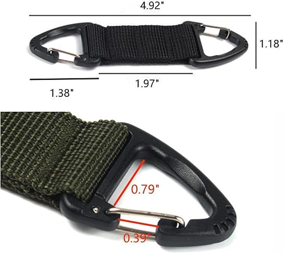 6-Piece Triangular Carabiner Hooks Set 3 Colors Multi-functional for Keys Outdoor Use and Organizing.