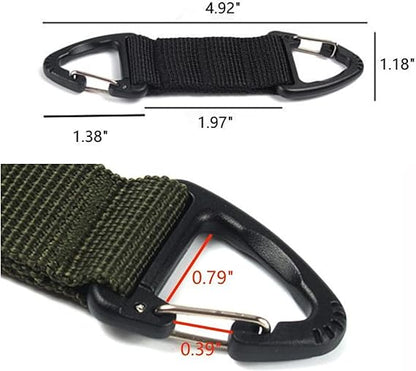 6-Piece Triangular Carabiner Hooks Set 3 Colors Multi-functional for Keys Outdoor Use and Organizing.