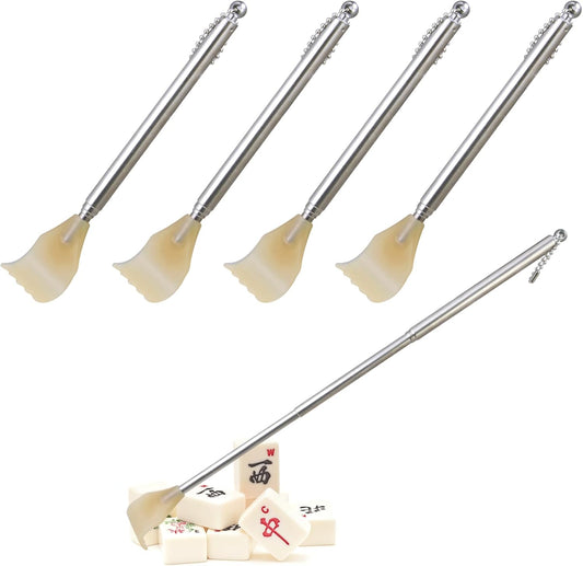 4 Piece Metal Extendable Mahjong Handles for Mahjong Sets and Accessories Enhance Game Feel and Smoothness.