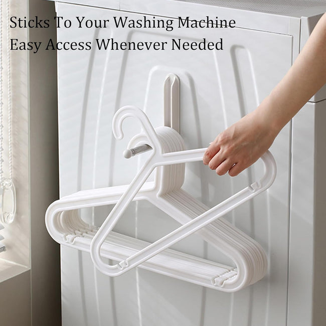 Foldable Clothes Hanger Holder Magnetic Self Adhesive Space Saving Organizer for Hangers 1 Piece Main Image