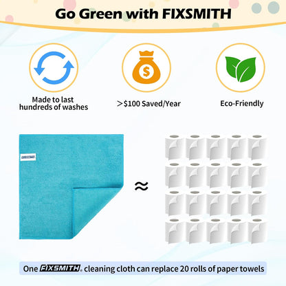 Microfiber Cleaning Cloth, 20 Pack Cleaning Rags& White Microfiber Cleaning Cloth -Pack of 12