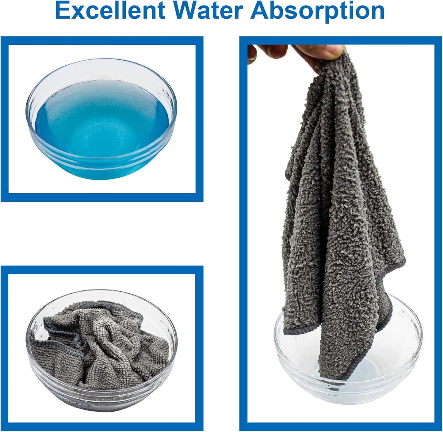 Microfiber Cleaning Cloth - Pack of 8, Size: 12 x 16 in& Microfiber Cleaning Cloth, 20 Pack Cleaning Rags, Cleaning Towels for Housekeeping.