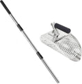 Sand Scoop for Metal Detecting, Heavy Duty Metal Detector Beach Finds Scoop, Stainless Steel Metal Detecting Tool Digging Shovel Fast Sifting Stainless Steel Shovel (w/Long Handle)