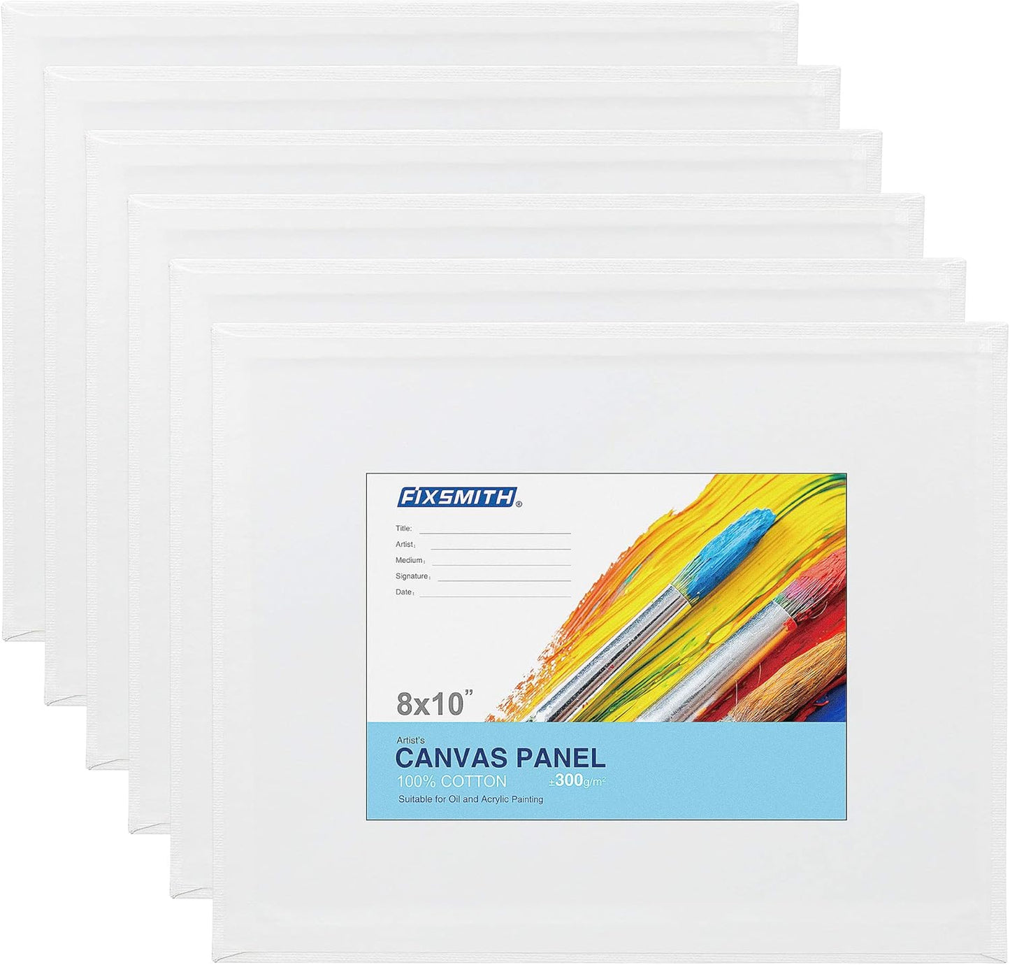Painting Canvas Panel Boards - 5x7 Inch Art Canvas,24 Pack with 8x10 Inch Canvas Board 6 Pack Canvases,100% Cotton,Primed Canvas Panel,Acid Free,Artist Canvas Boards