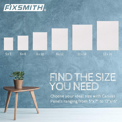 Painting Canvas Panel Boards - 5x7 Inch 24 Pack with 6 x6 Inch Canvas Panel Super Value 12 Pack Canvases,100% Cotton, Artist Canvas Board, Mini Canvas Boards
