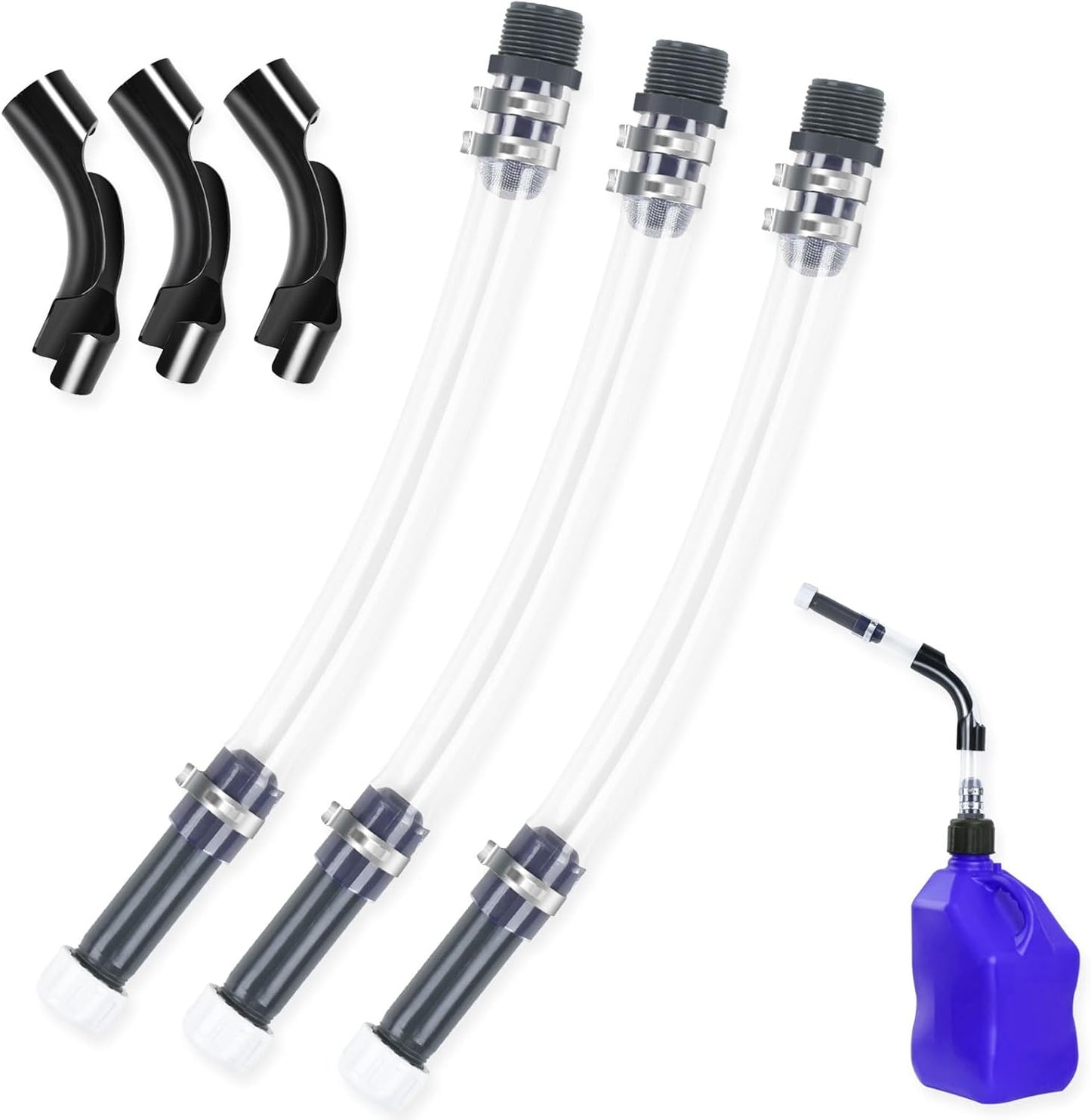 Gas Cans Racing Fuel Jug Hose Kit, fuel Can Spout for 3/5/5.5 Gallon Gas Cans, Upgraded Filter Design (3 Pack)