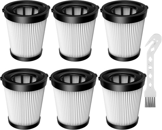 6 Pack FSV001 HEPA Filter Compatible with Fabuletta FSV101, FSV001, Girnoor G160&G165, Afodd A300, Lubluelu 202, Oraimo OSV-102/225A, Besswin W26 Cordless Stick Vacuum Cleaners, Nequare Vacuum S181