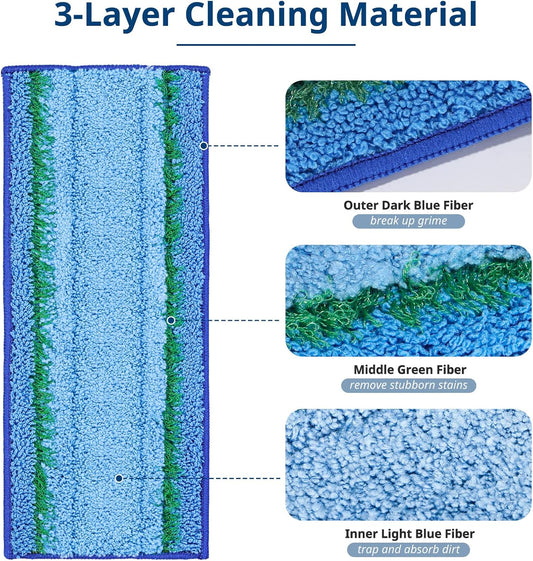 6 Pack M6 Wet Mopping Pads Washable and Reusable M6 Wet Mopping Pads Compatible with Braava Jet m6 Series (6110) (6012) (6112) (6113) Ultimate Robot Mop