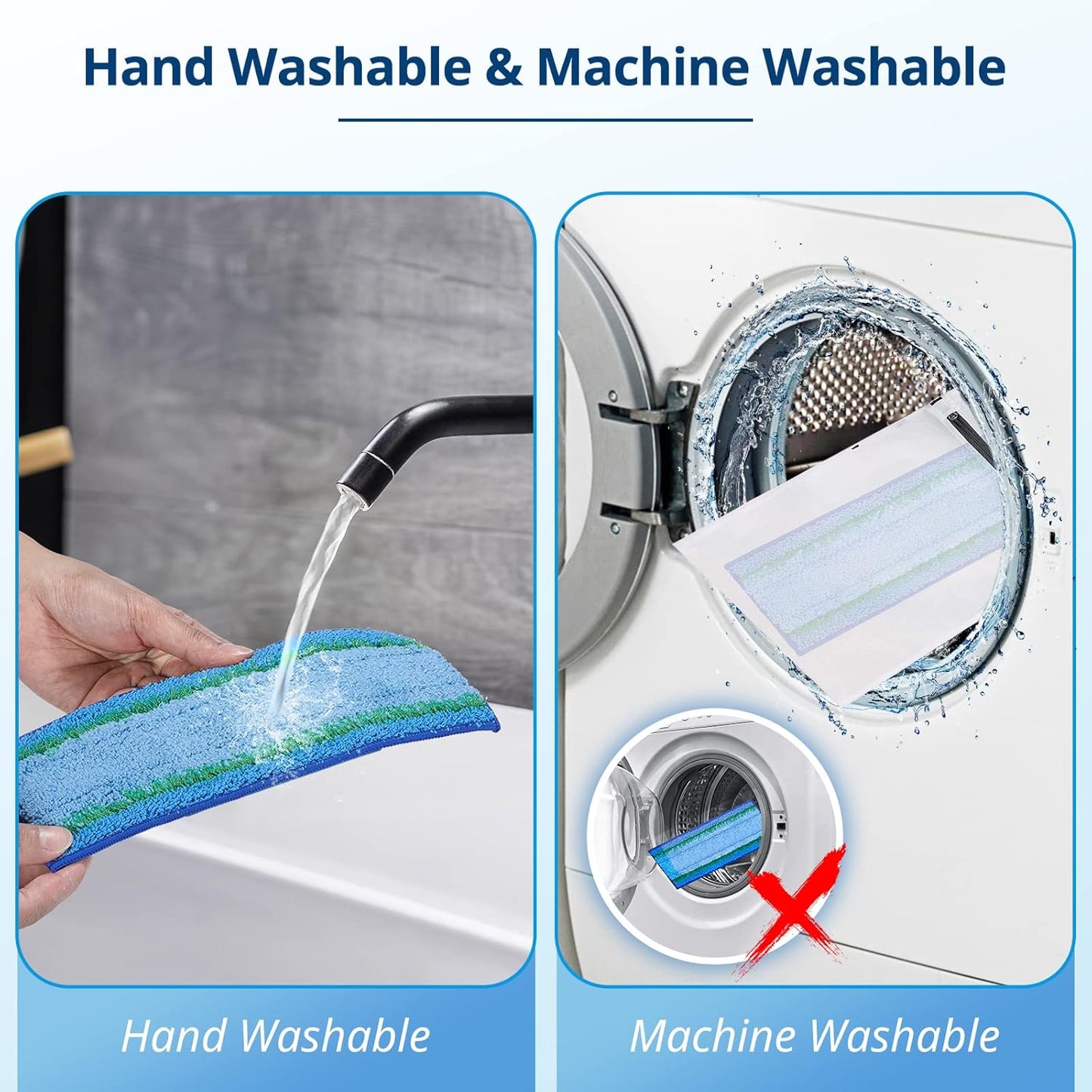6 Pack M6 Wet Mopping Pads Washable and Reusable M6 Wet Mopping Pads Compatible with Braava Jet m6 Series (6110) (6012) (6112) (6113) Ultimate Robot Mop
