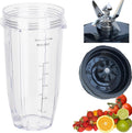 [ New Model] Replacement blender Blade and 24oz Cup Accessories, ly Compatible with Nutri Ninja SS150,SS151,SS300, SS350,SS351, CO351B, SS100, SS101, CO101B,SS400,SS401
