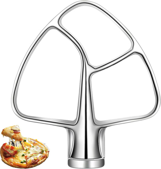K45B Stainless Steel Flat Beater for Kitchenaid 4.5-5 Quart Tilt Head Stand Mixer, Polished Paddle Attachment for KitchenAid Mixer by ，Dishwasher Safe