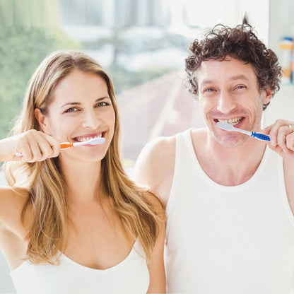 100 Pack Bulk Toothbrush Package with Covers Premium Quality Individually Wrapped Tooth Brushes, Soft Bristle Toothbrushes for Adults & kids, Hygienic Cap Donations, Travel, Hotels, Homeless