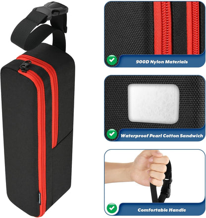 Homakover Carrying Case Compatible with Rubbermaid Reveal Power Scrubber Ultimate Kit, Waterproof Storage Bag for Scrub Brush Cleaner, Adjustable Storage Holder with Pocket for Accessories