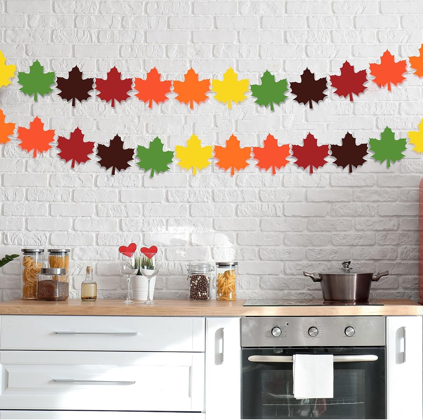 Glenmal 540 Sheets Thanksgiving Fall Leaf Sticky Notes Autumn Sticky Notepads Maple Leaves Shape Self Stick Cute Colorful Maple Leaf Note Memo Pad for Write Office Home, 3.15 Inch 18 Pads 6 Colors