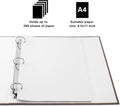 3 Ring Binder, A4 Fabric Cover Round Ring Durable Binder for 3-Hole Letter Size Paper, Decorative Organizer Holds 200 Sheets Letter Size 8.5'' x 11'' Paper, for Office Home
