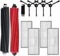 Replacement Parts Accessories Compatibale for  S8 Pro Ultra / S8 / S8+ Robotic Vacuum Cleaners Include: 1 Dual Roller Main Brush 4 Side Spin Brushes 4 Hepa Filter Attachments