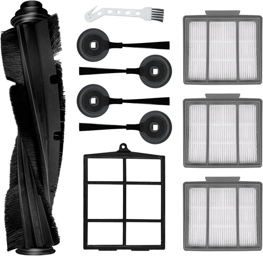 Spare Replacement Parts for Shark ION Robot AV751 AV752 AV753 S87 R85 RV850, RV850WV Vacuum Cleaner Accessory Kit Pack of 4 Side Brushes,1 Main Brush, 3 Pre-Motor Filter, 1 Cleaning Gear