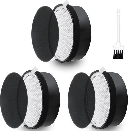 LV-H132 Filter Replacement for LEVOIT Air Puri-fier LV-H132-RF, 3-in-1 True HEPA and Activated Carbon Filtration (3 Pack)