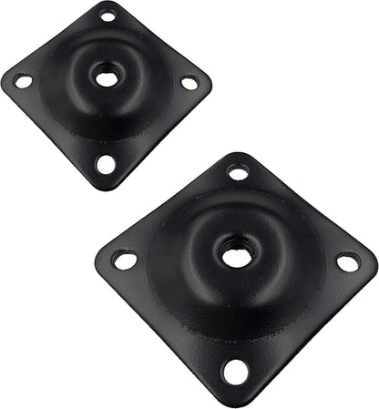 8 Sets Furniture Leg Mounting Plates with Hanger Bolts Screws Great for Furniture Sofas Couches Seats (Black)