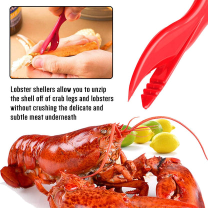 20-piece Seafood Tools Set includes 6 Crab Crackers, 6 Lobster Shellers, 6 Crab Leg Forks/Picks and 2 Seafood Scissors & Storage Bag - Nut Cracker Set
