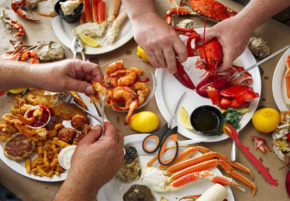 20-piece Seafood Tools Set includes 6 Crab Crackers, 6 Lobster Shellers, 6 Crab Leg Forks/Picks and 2 Seafood Scissors & Storage Bag - Nut Cracker Set