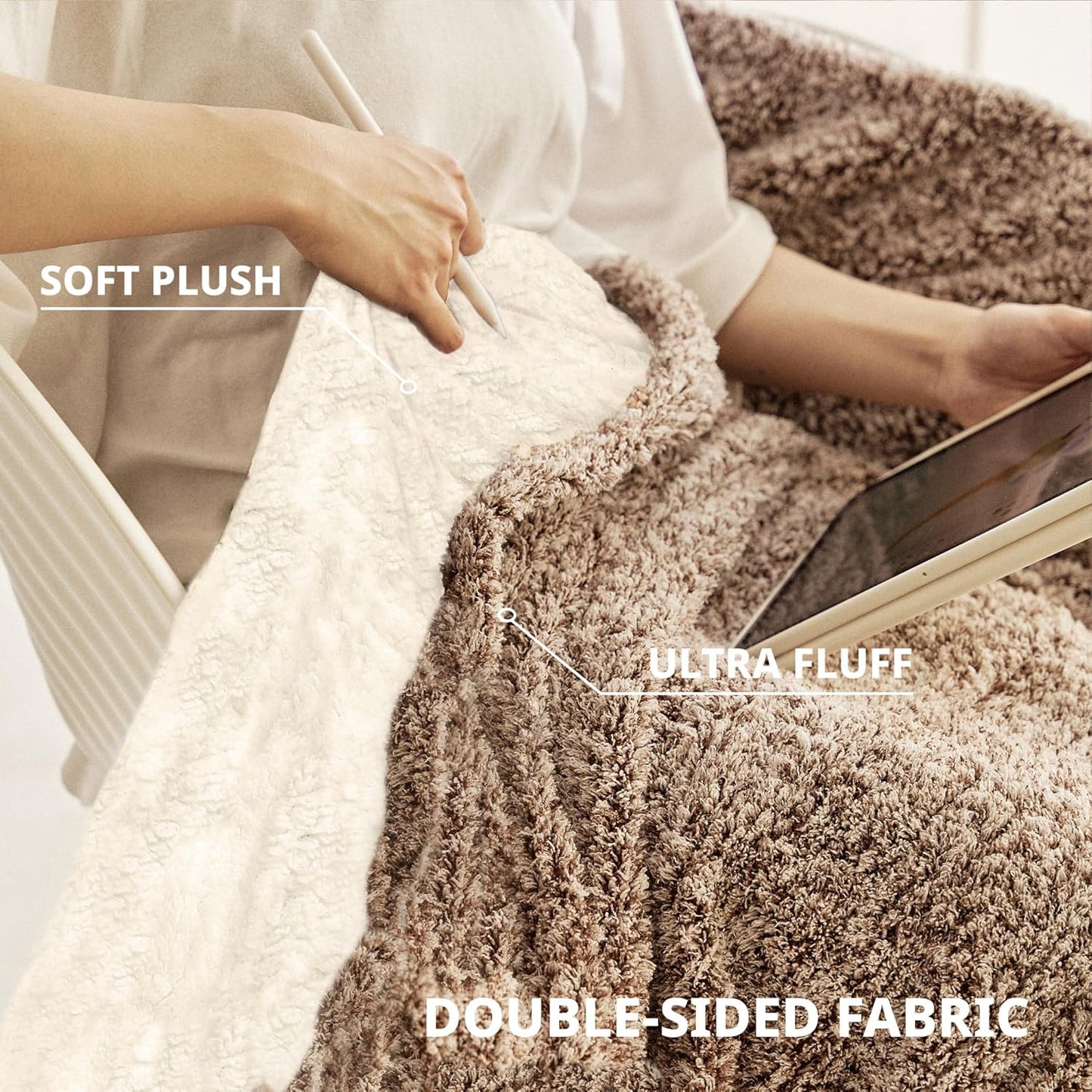 Heated Blanket Electric Throw 50" x 60" -Heated Throw Blanket with 5 Heating Levels & 3 Hours Auto Off,Machine Washable,ETL & FCC Certification,Over-Heat Protect（Racoon）