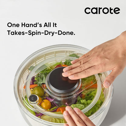 6.4 Qt Salad Spinner Large Lettuce Spinner Plastic Vegetable Fruit Washer, Vegetable Cleaner Salad Cleaner Lettuce Washer, Non-Slip Base, BPA-Free