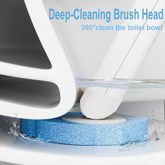 2 Pack Disposable Toilet Brush and Holder Set,Extended Handle with 48 Cleaner Refills Toilet Brush for Toilet Bowl Cleaners,Bathroom Cleaning,Sink, Bathtub, Floor - Blue (Ocean Fresh Scent)