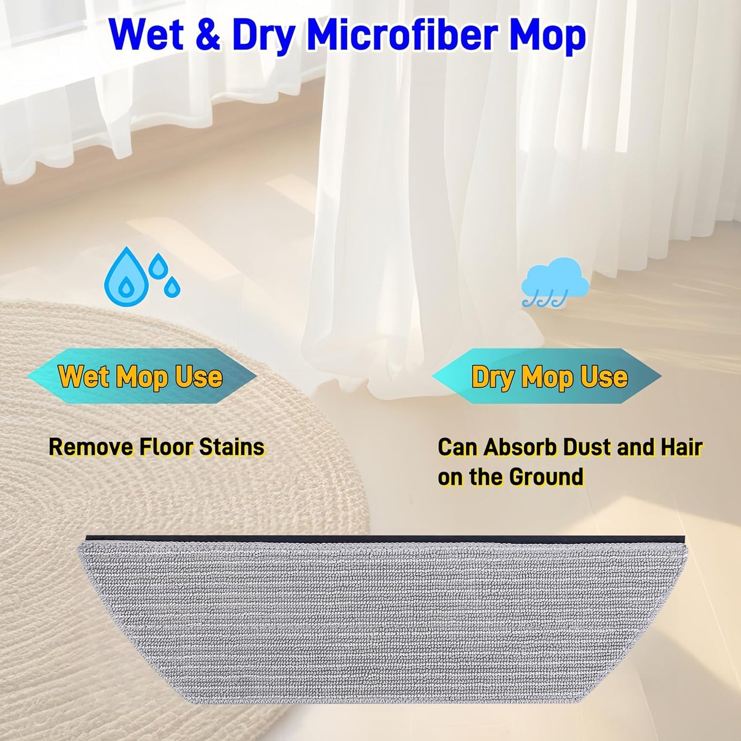 Replacement Mop Pads Compatible with Shark AV2800ZE RV2820YE RV2820ZE AV2820S AV2820AE RV2800AE RV2800S PowerDetect Never Touch Pro Robot Vacuum,Washable Reusable Replacement Microfiber Soft Mop Pads