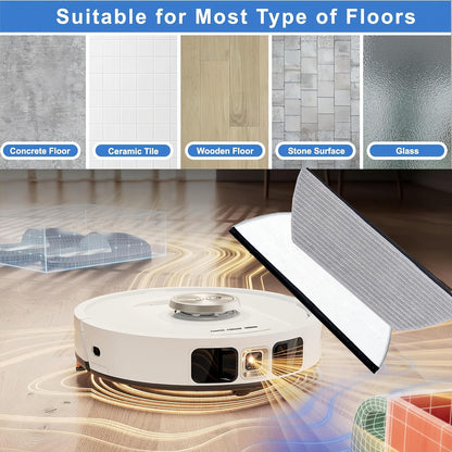 Replacement Mop Pads Compatible with Shark AV2800ZE RV2820YE RV2820ZE AV2820S AV2820AE RV2800AE RV2800S PowerDetect Never Touch Pro Robot Vacuum,Washable Reusable Replacement Microfiber Soft Mop Pads