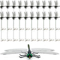 20 Pcs Dragon Fly Clips for Bugs Repellent, 3D Artificial Dragonfly Hat Clip, Dragonfly Garden Decor (20, Black*20 Pcs)